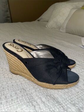 Circus by Sam‎ Edelman Bea Espadrille Wedge Black 8